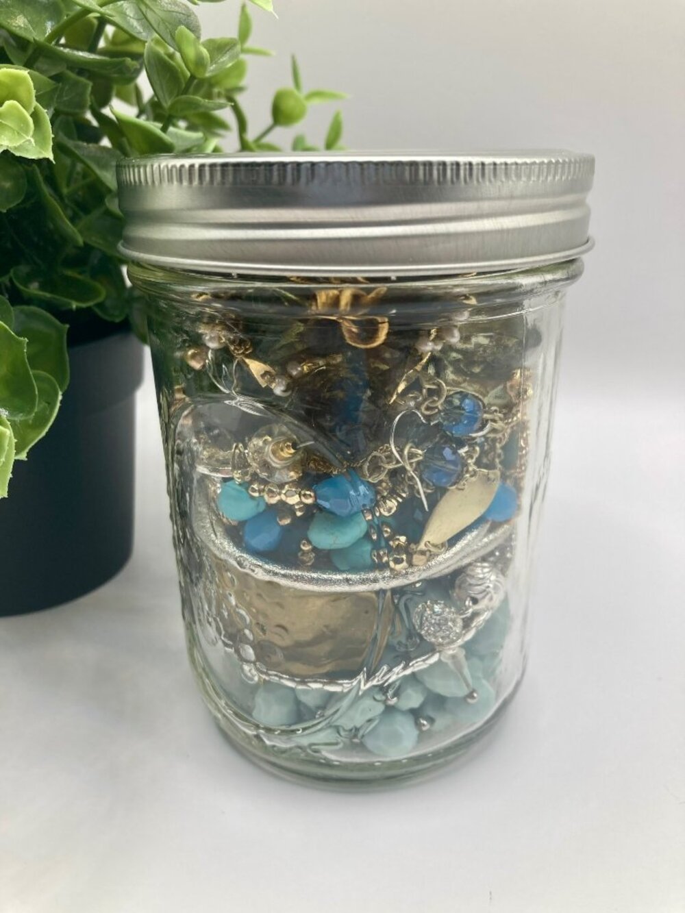 Vintage and Contemporary Mystery Jewelry Jar - 17